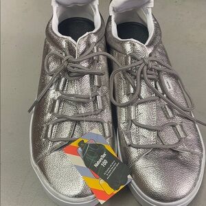 Silver Metallic Sneakers GOAT